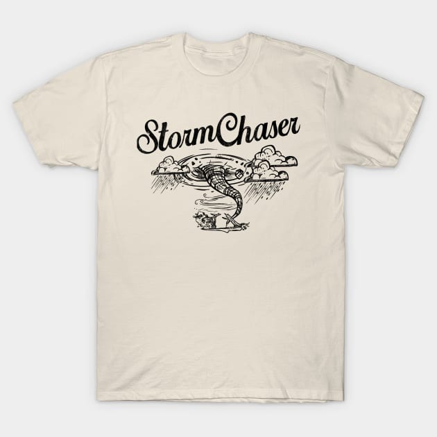 Storm Chaser Vintage Distressed Tornado Graphic T-Shirt by SolarEscape